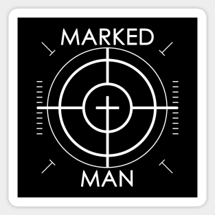 Marked Man Crosshairs Ephesians 1:13 Bible Quote Sticker